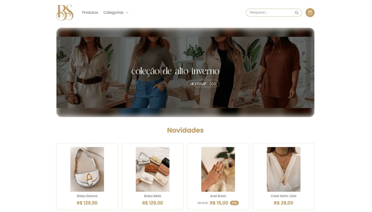 Exemplo de catálogo para Moda